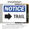Signmission Trail (Right Arrow) Sign With Symbol, 7 in W x Rectangle, Vinyl Decal OS-2PACK-NS-D-57-L-18711 - alternate 2
